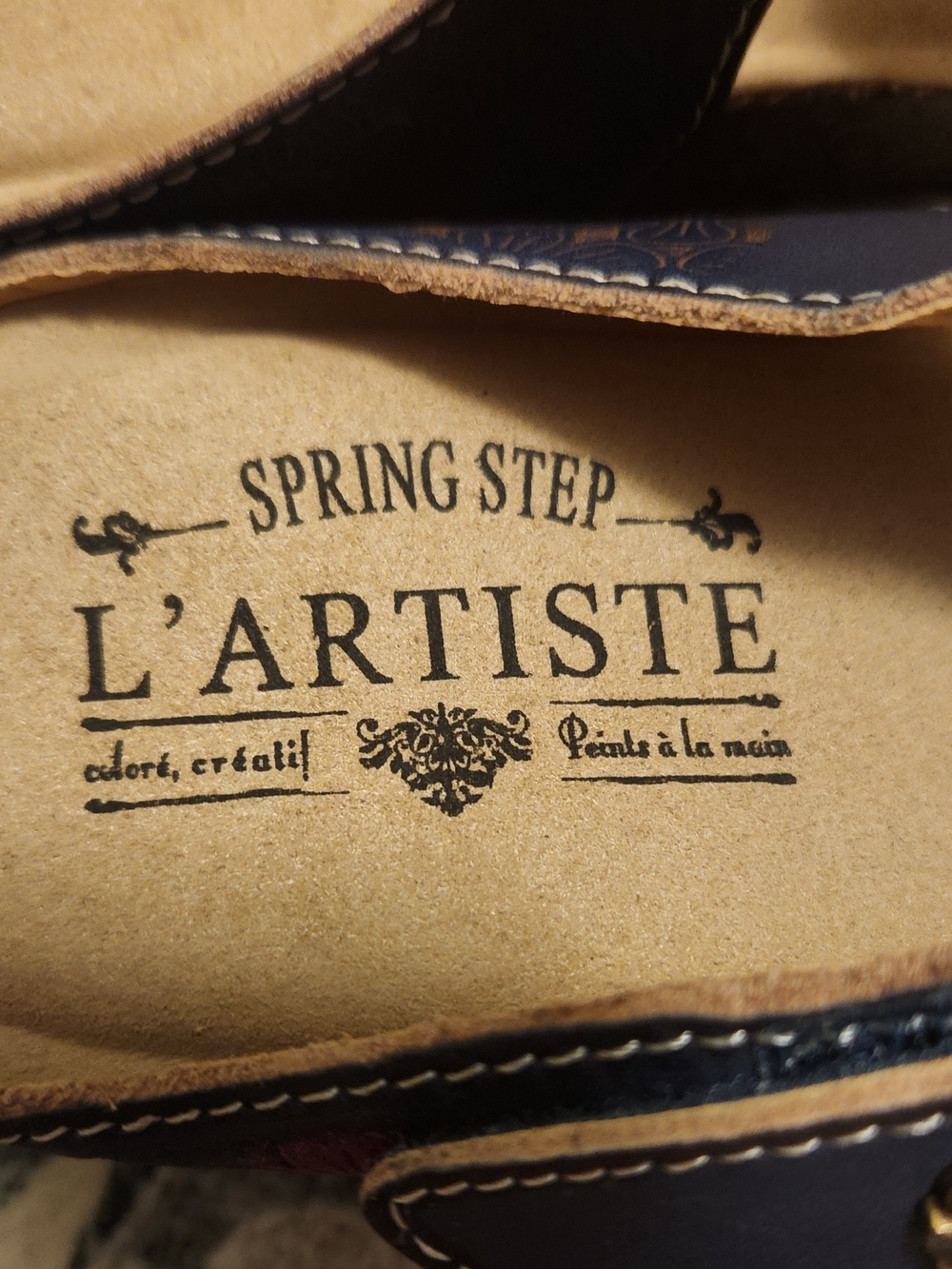 Spring Step L'Artiste Spikey clogs Sz 7.5 Blue Strappy Sandal 38eu Worn Once! - Picture 10 of 10
